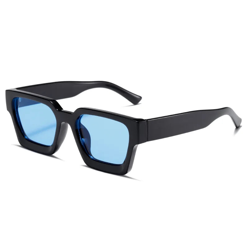 retro sunglasses, thick frame sunglasses, UV400 protection, square sunglasses, mirror lenses, gradient lenses, unisex sunglasses, vintage style eyewear, outdoor sports sunglasses, fashion sunglasses