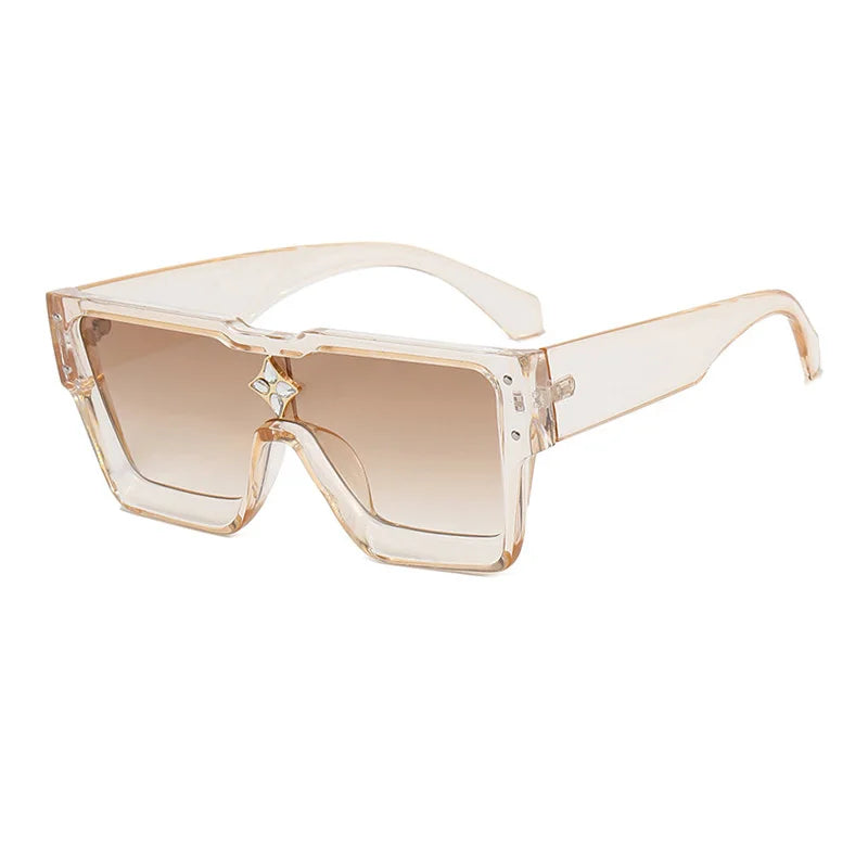 Oversized Square Sunglasses, Luxury Sunglasses Women, Crystal Sunglasses, Trendy UV400 Shades, Fashion Square Eyewear, Mirror Gradient Sunglasses, Resin Lenses Sunglasses, CE Certified Sunglasses, Designer Sunglasses, Statement Eyewear
