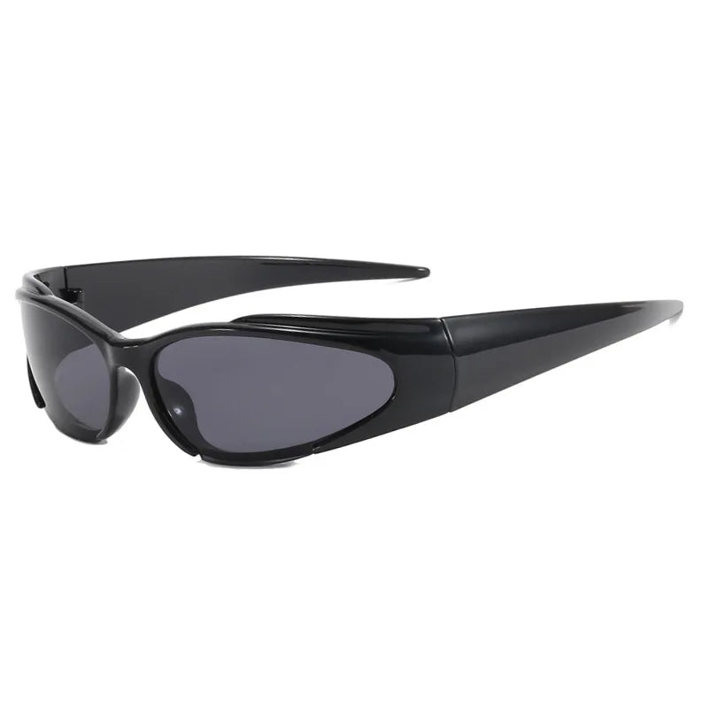 Y2K Sunglasses, Punk Fashion Shades, Women's Retro Sunglasses, UV400 Protection, Wrap Around Glasses, Outdoor Sports Goggles, Polycarbonate Frame, Acrylic Lenses, Hip Hop Eyewear, Edgy Sunglasses for Women