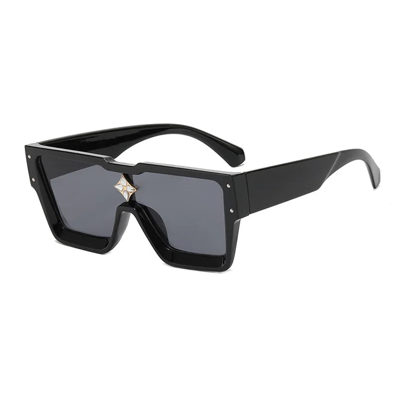 Oversized Square Sunglasses, Luxury Sunglasses Women, Crystal Sunglasses, Trendy UV400 Shades, Fashion Square Eyewear, Mirror Gradient Sunglasses, Resin Lenses Sunglasses, CE Certified Sunglasses, Designer Sunglasses, Statement Eyewear