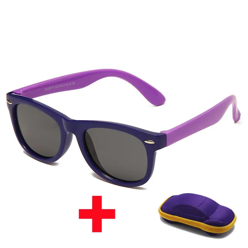 baby sunglasses, silicone sunglasses for kids, UV400 protection, boys outdoor goggles, square style sunglasses,
safety glasses for kids, plastic titanium frame, gift sunglasses for children, kids eyewear with glasses box,
toddler sunglasses