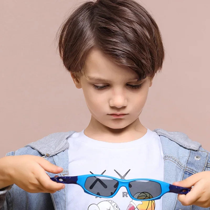 kids polarized sunglasses, unbreakable kids shades,
UV protection sunglasses, flexible rubber sunglasses, sports sunglasses for children,
boys and girls sunglasses, anti-reflective lenses, soft TPEE frame, UV400 kids eyewear, kids outdoor sunglasses