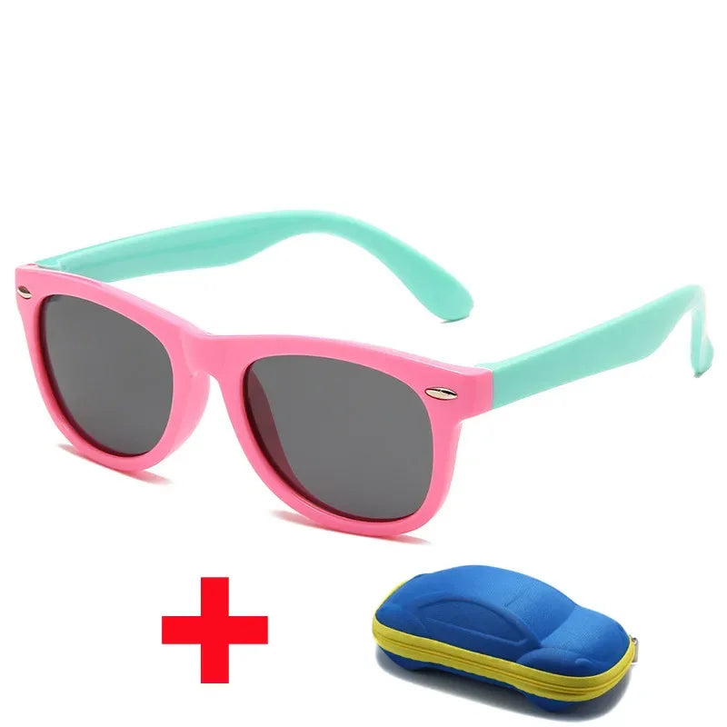 baby sunglasses, silicone sunglasses for kids, UV400 protection, boys outdoor goggles, square style sunglasses,
safety glasses for kids, plastic titanium frame, gift sunglasses for children, kids eyewear with glasses box,
toddler sunglasses