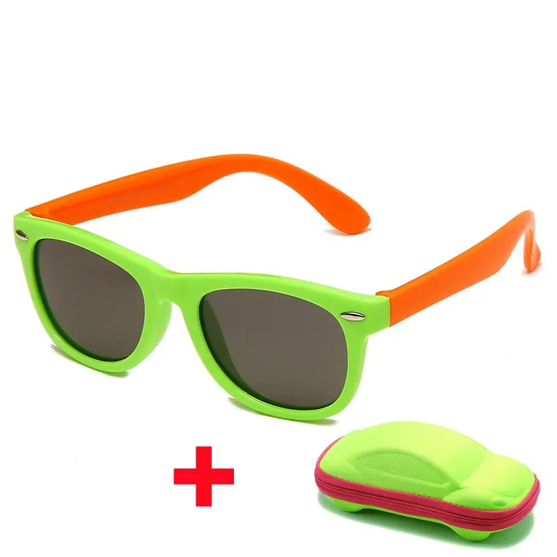 baby sunglasses, silicone sunglasses for kids, UV400 protection, boys outdoor goggles, square style sunglasses,
safety glasses for kids, plastic titanium frame, gift sunglasses for children, kids eyewear with glasses box,
toddler sunglasses