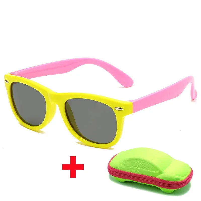 baby sunglasses, silicone sunglasses for kids, UV400 protection, boys outdoor goggles, square style sunglasses,
safety glasses for kids, plastic titanium frame, gift sunglasses for children, kids eyewear with glasses box,
toddler sunglasses