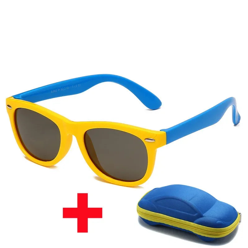 baby sunglasses, silicone sunglasses for kids, UV400 protection, boys outdoor goggles, square style sunglasses,
safety glasses for kids, plastic titanium frame, gift sunglasses for children, kids eyewear with glasses box,
toddler sunglasses