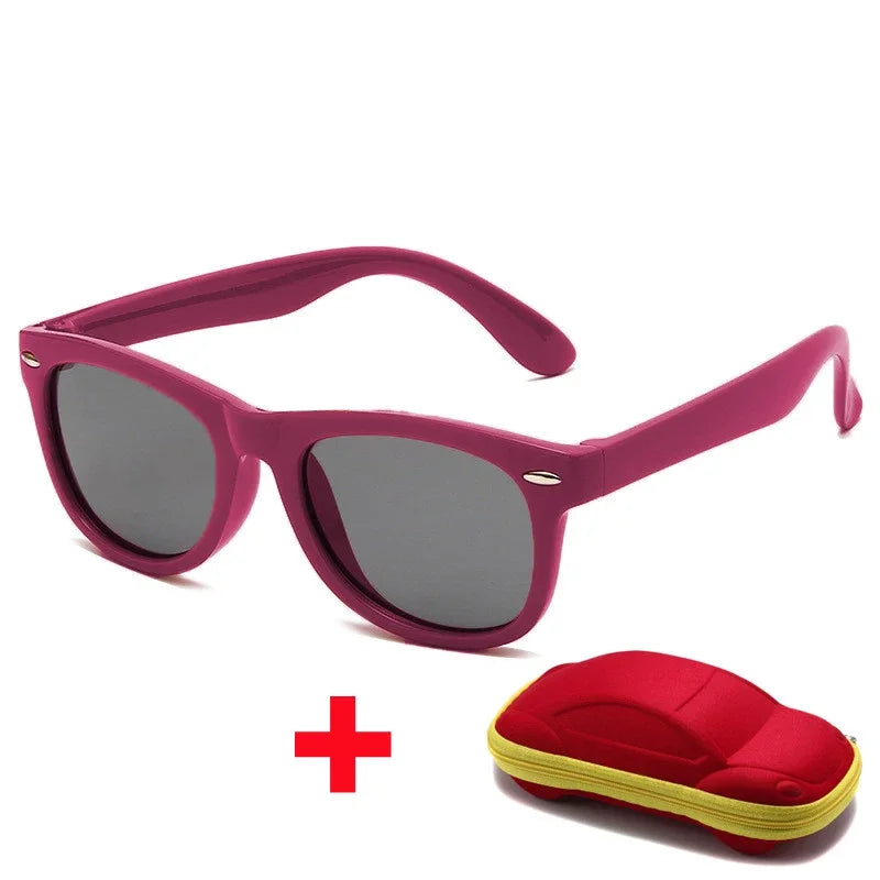baby sunglasses, silicone sunglasses for kids, UV400 protection, boys outdoor goggles, square style sunglasses,
safety glasses for kids, plastic titanium frame, gift sunglasses for children, kids eyewear with glasses box,
toddler sunglasses