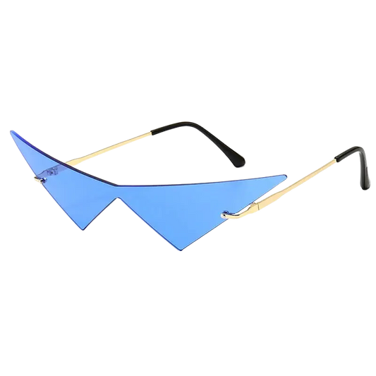 Triangle Rimless Sunglasses, Cat Eye Sunglasses Women, One Piece Lens Glasses, Trendy Triangle Eyewear, UV400 Sunglasses Men, Fashion Cat Eye Shades, Polycarbonate Lens Sunglasses, Boxx Type Sunglasses, Rimless Fashion Glasses, Stylish Triangle Eyewear