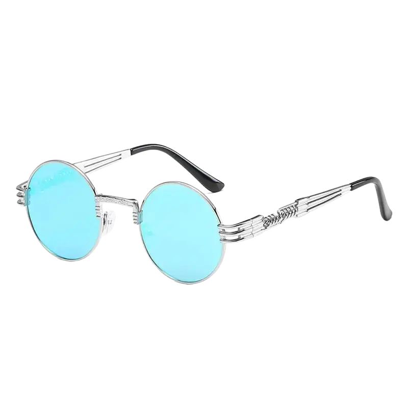 steampunk sunglasses, round metal sunglasses, UV400 eyewear, retro shades, colorful sunglasses, alloy frame, polycarbonate lenses, punk style, unisex sunglasses, vintage eyewear