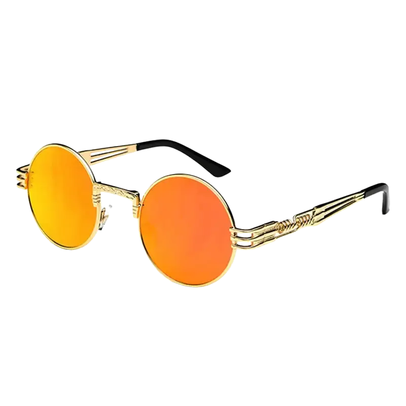 steampunk sunglasses, round metal sunglasses, UV400 eyewear, retro shades, colorful sunglasses, alloy frame, polycarbonate lenses, punk style, unisex sunglasses, vintage eyewear