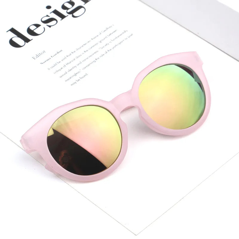 
kids round sunglasses, UV400 protection, candy colour sunglasses, unisex children eyewear,
baby sunglasses, mirror lenses, sun protection for kids, durable plastic frame, resin lenses, fun kids eyewear