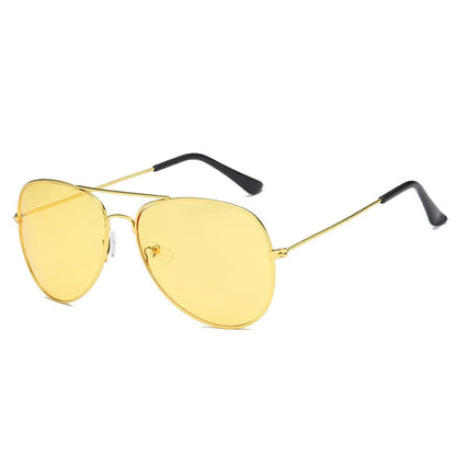 Unisex Pilot Sunglasses, Vintage Designer Shades, Trendy Fashion Eyewear, Alloy Frame Sunglasses, Mirror Lenses Sunglasses, Casual Sunglasses for Men and Women, Stylish Driving Shades, Outdoor Sunglasses, Men's and Women's Eyewear, Fashionable Pilot Sunglasses