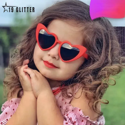 Kids Heart Sunglasses, Cute Heart Shades, Polarized Kids Sunglasses, UV400 Protection Glasses, Cartoon Sunglasses for Kids, Outdoor Sunglasses for Girls, Heart-Shaped Kids Glasses, Polycarbonate Children Sunglasses, Trendy Kids Eyewear, Fun Sunglasses for Children