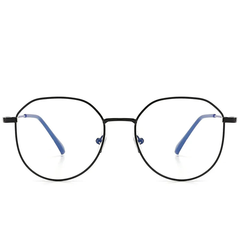 blue light glasses, metal frames, unisex eyewear, reading glasses, transparent glasses, square frames, round frames, computer glasses, anti-blue light, stylish eyeglasses