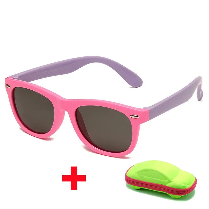 baby sunglasses, silicone sunglasses for kids, UV400 protection, boys outdoor goggles, square style sunglasses, 
safety glasses for kids, plastic titanium frame, gift sunglasses for children, kids eyewear with glasses box, 
toddler sunglasses