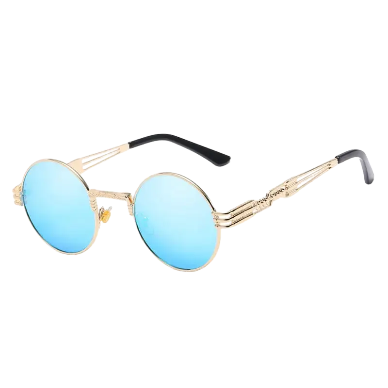 steampunk sunglasses, round metal sunglasses, UV400 eyewear, retro shades, colorful sunglasses, alloy frame, polycarbonate lenses, punk style, unisex sunglasses, vintage eyewear